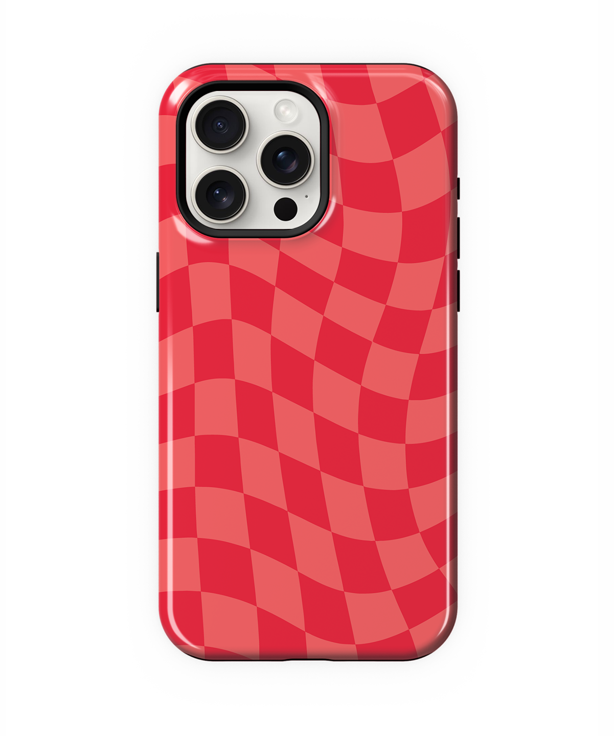 Vermillion Wavy Checkers Phone Case