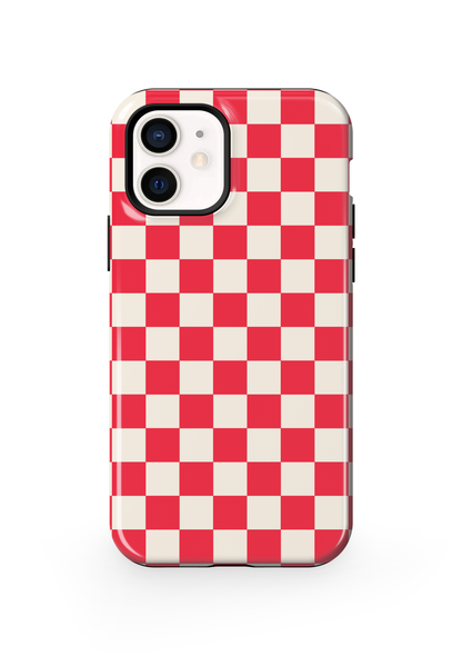 Vermillion Checkers II Phone Case