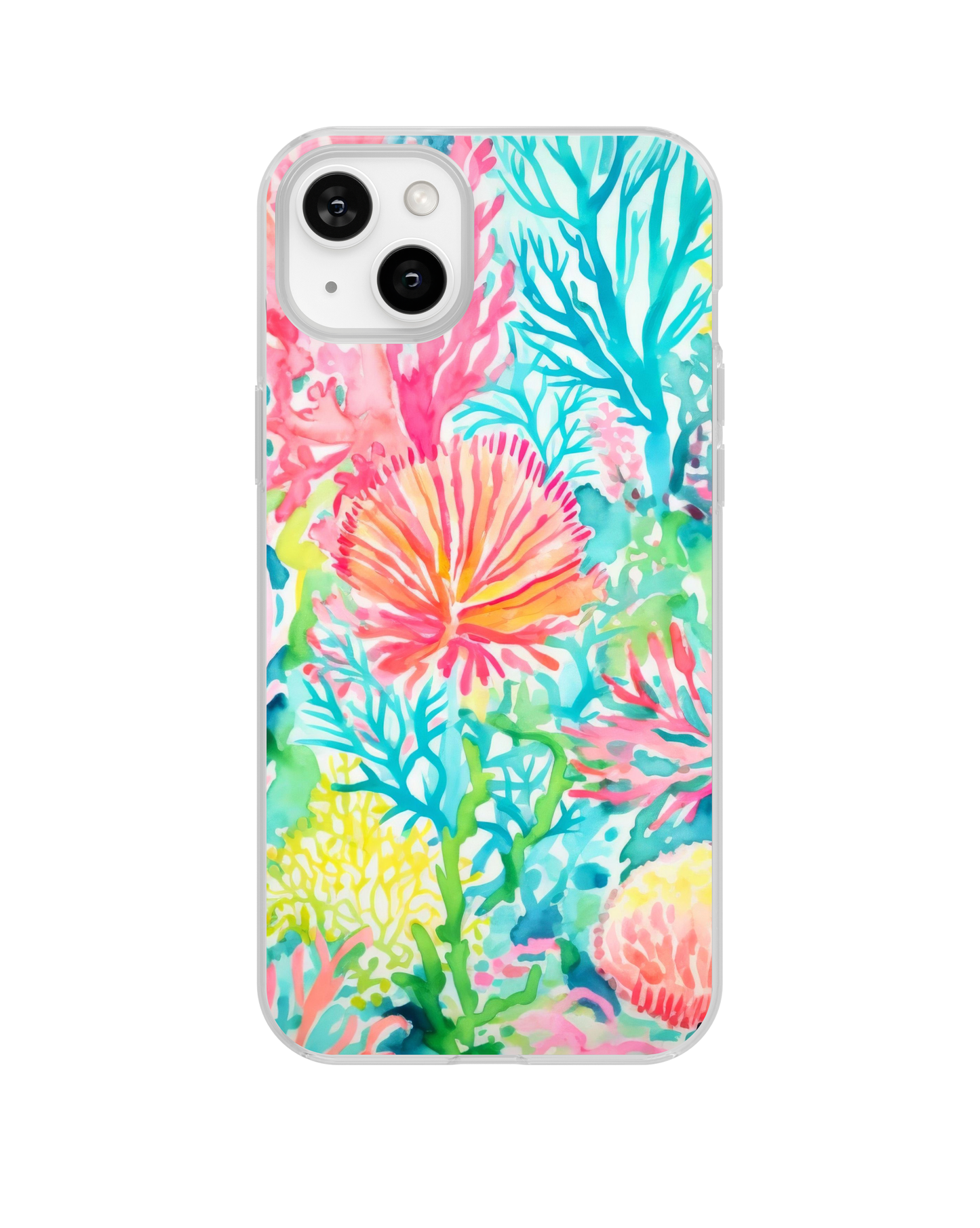 Watercolor Coral Clear Case Insert