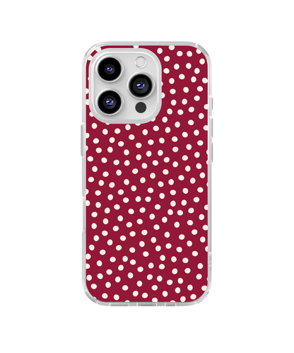 Black Cherry Dots Clear Case Insert