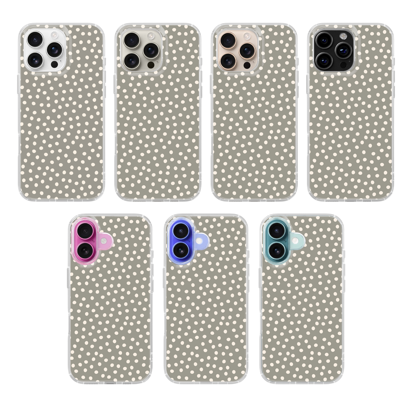 River Rock Dots Clear Case Insert