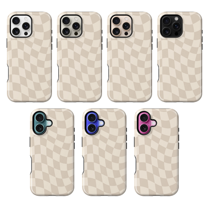 Vanilla Milkshake Wavy Checkers Phone Case