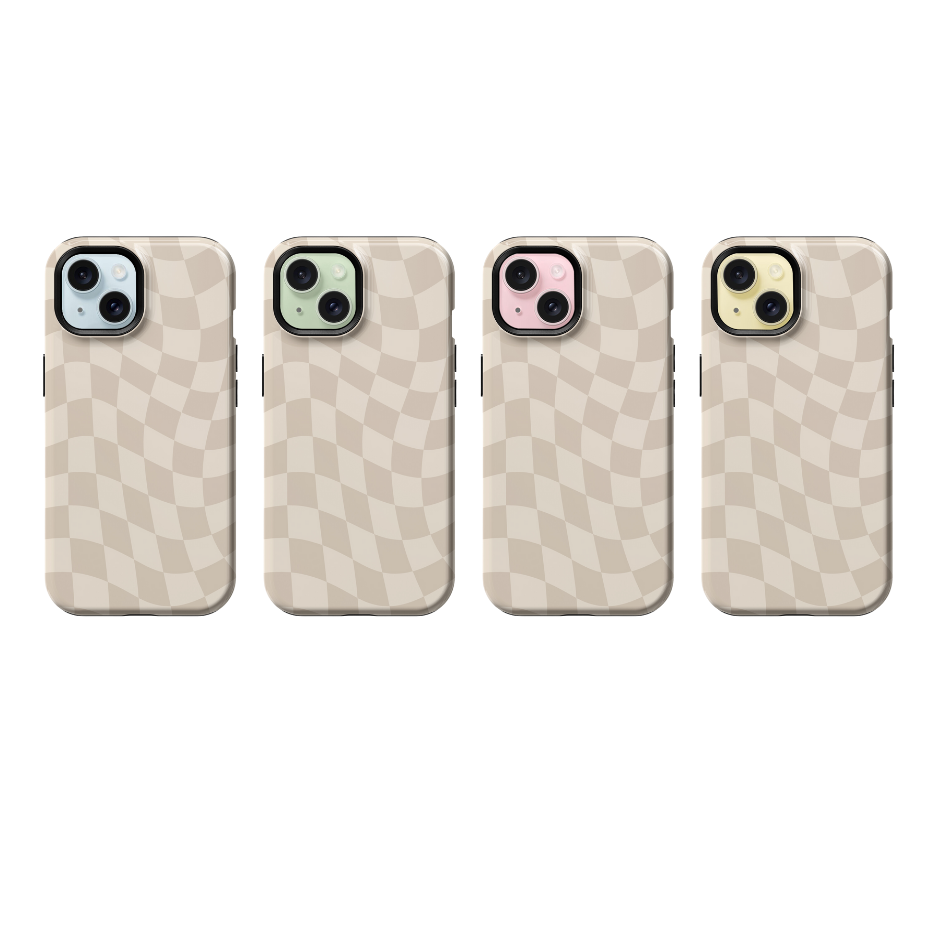 Vanilla Milkshake Wavy Checkers Phone Case