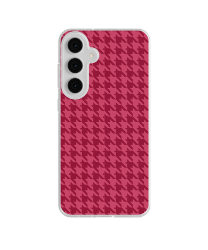 Black Cherry Houndstooth Clear Case Insert