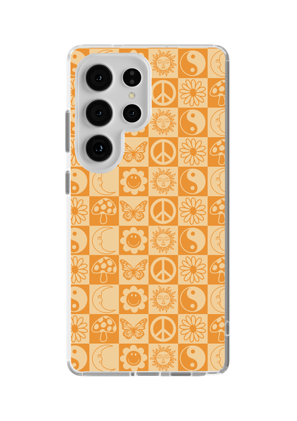 Orange Groovy Mosaic Clear Case Insert