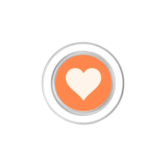 Tangerine Heart Phone Grip Insert