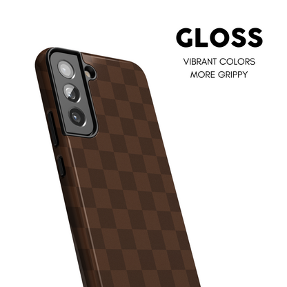 Espresso Checkers Galaxy Case