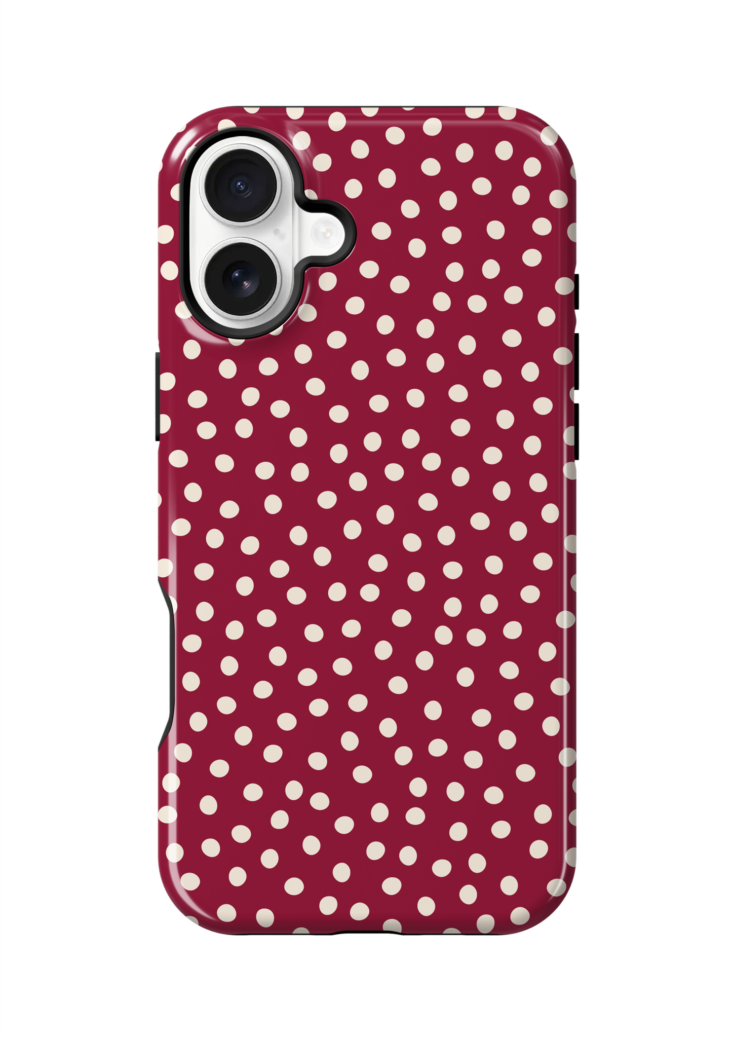 Black Cherry Dots Phone Case