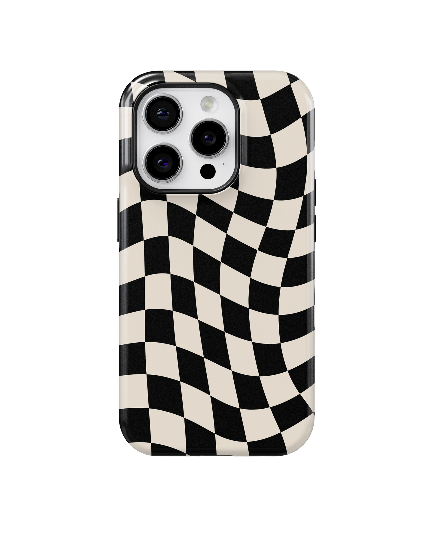 Onyx Wavy Checkers II Phone Case