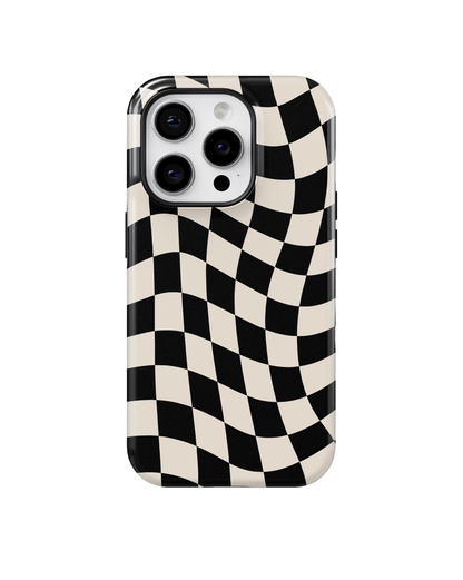 Onyx Wavy Checkers II Phone Case