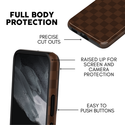 Espresso Checkers Galaxy Case