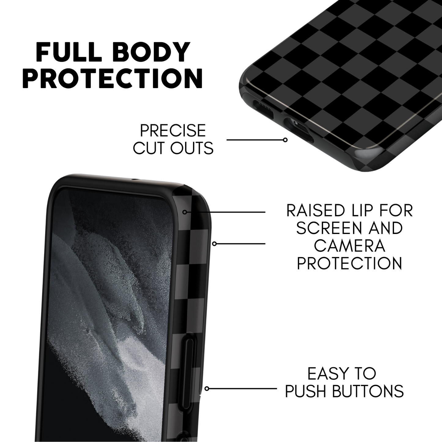 Onyx Checkers Galaxy Case