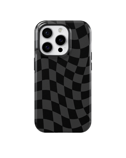 Onyx Wavy Checkers Phone Case