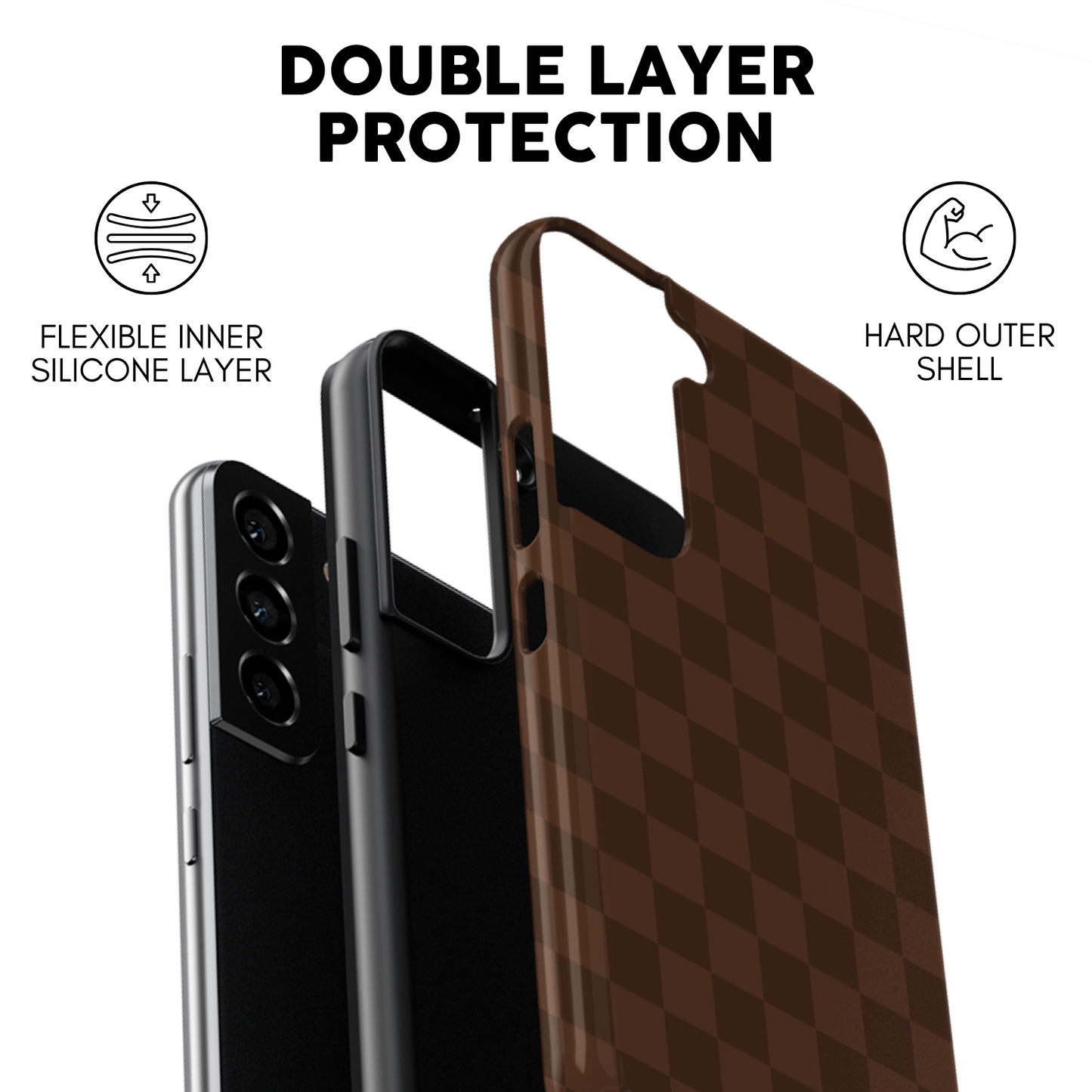 Espresso Checkers Galaxy Case