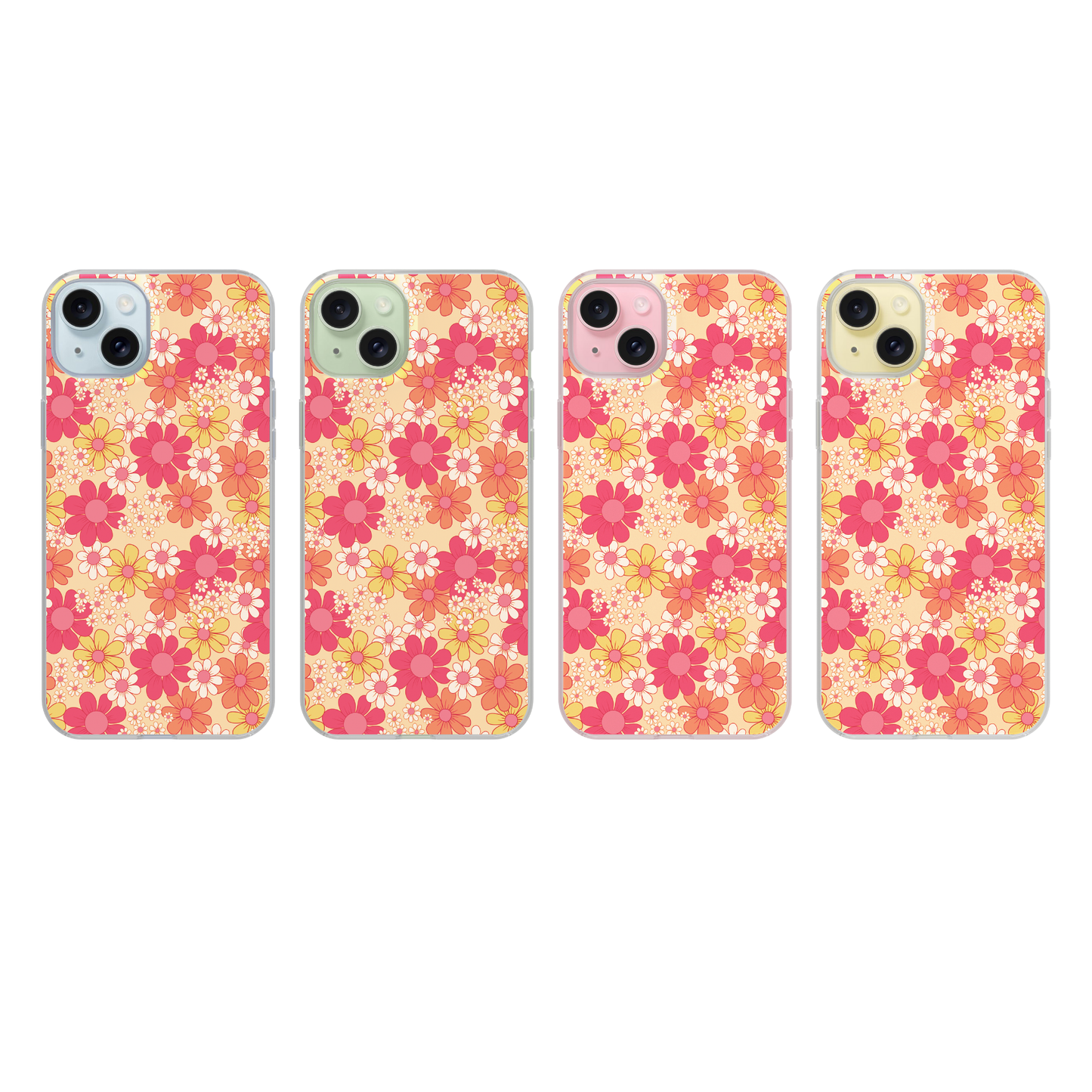 Yellow & Pink Petal Perfect Clear Case Insert