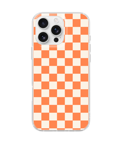 Tangerine Checkers II Clear Case Insert