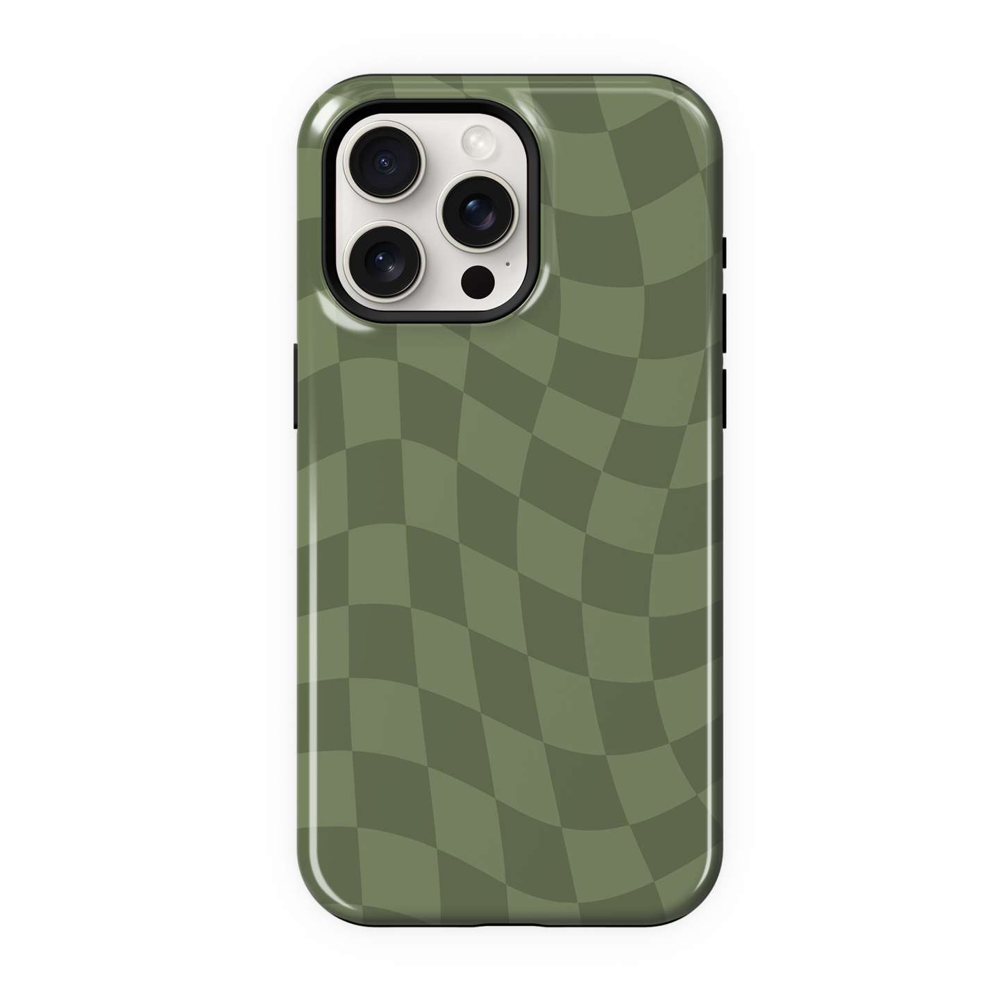 Moss Wavy Checkers Phone Case