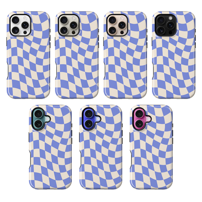 Bluebell Wavy Checkers II Phone Case