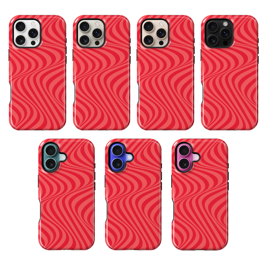 Vermillion Swirls Phone Case