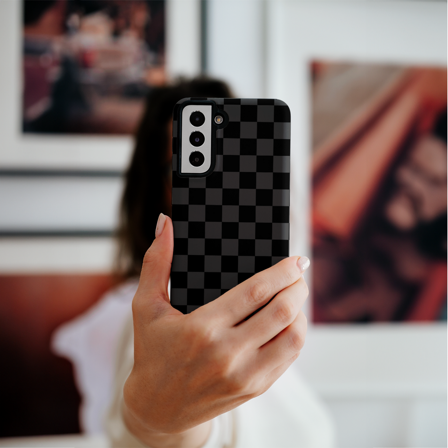 Onyx Checkers Galaxy Case