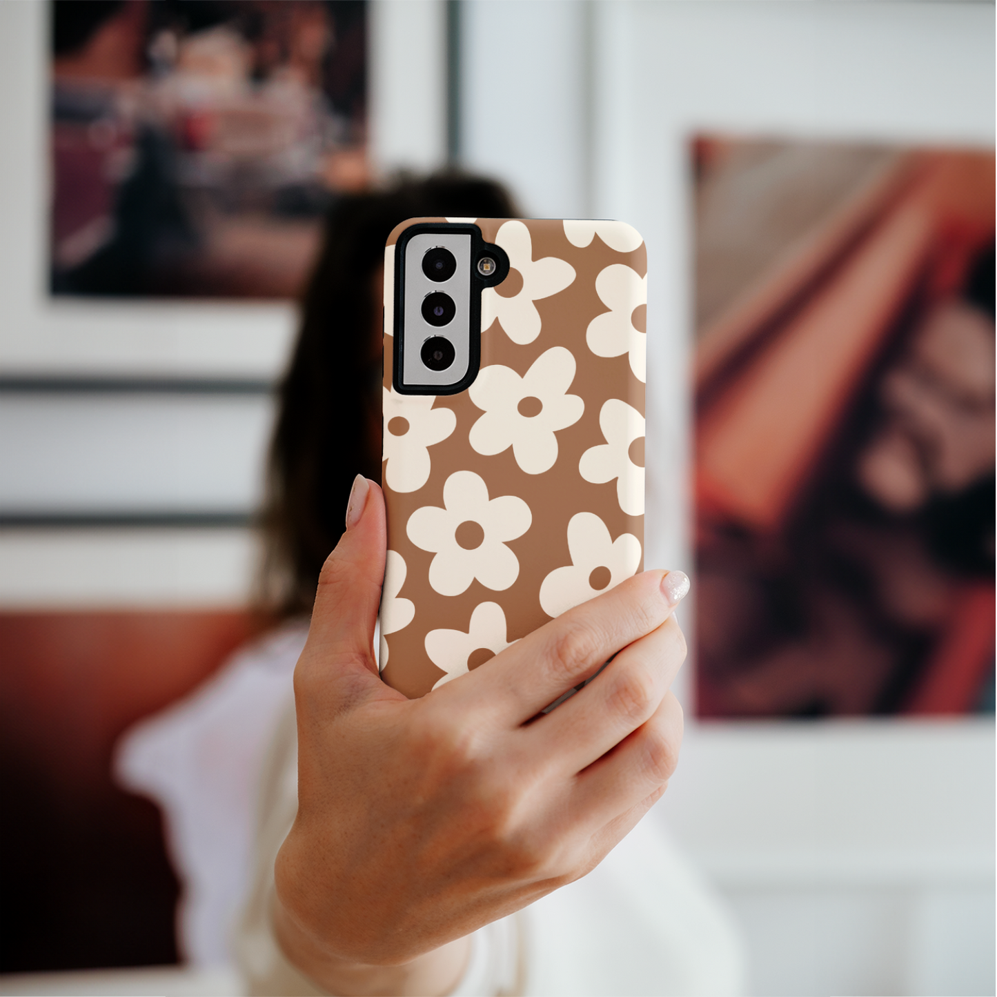 Fawn Big Blooms Galaxy Case