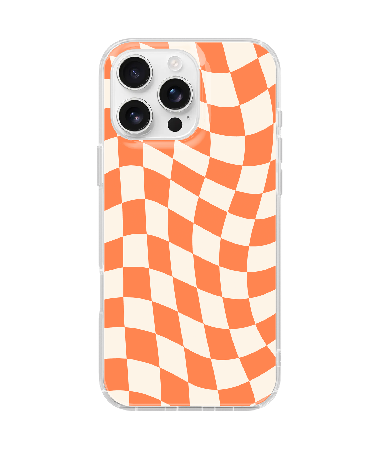 Tangerine Wavy Checkers II Clear Case Insert