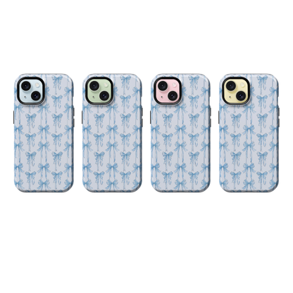 Blue Blushing Bows Phone Case