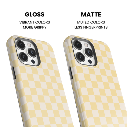 Banana Whispers Checkers II Phone Case