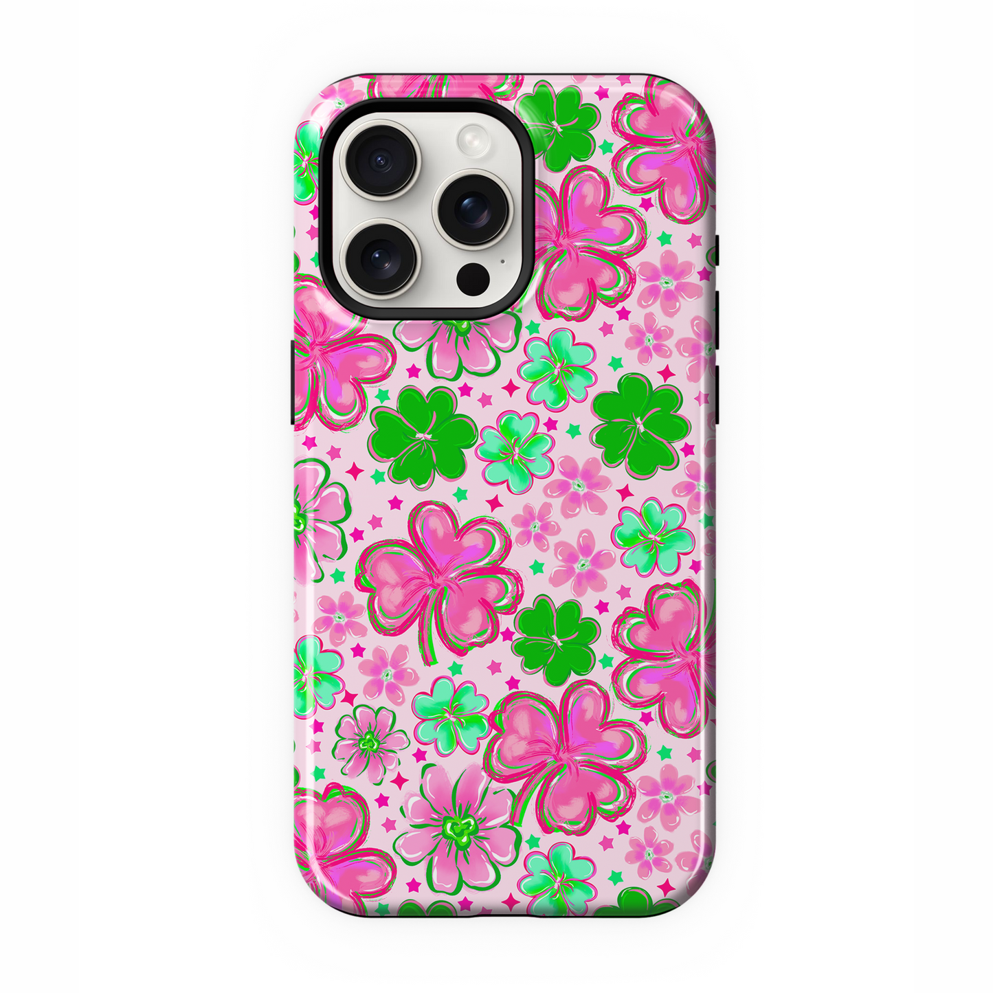 Pink Four-Leaf Frenzy Phone Case