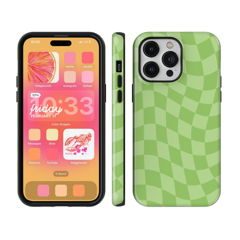 Katydid Wavy Checkers Phone Case