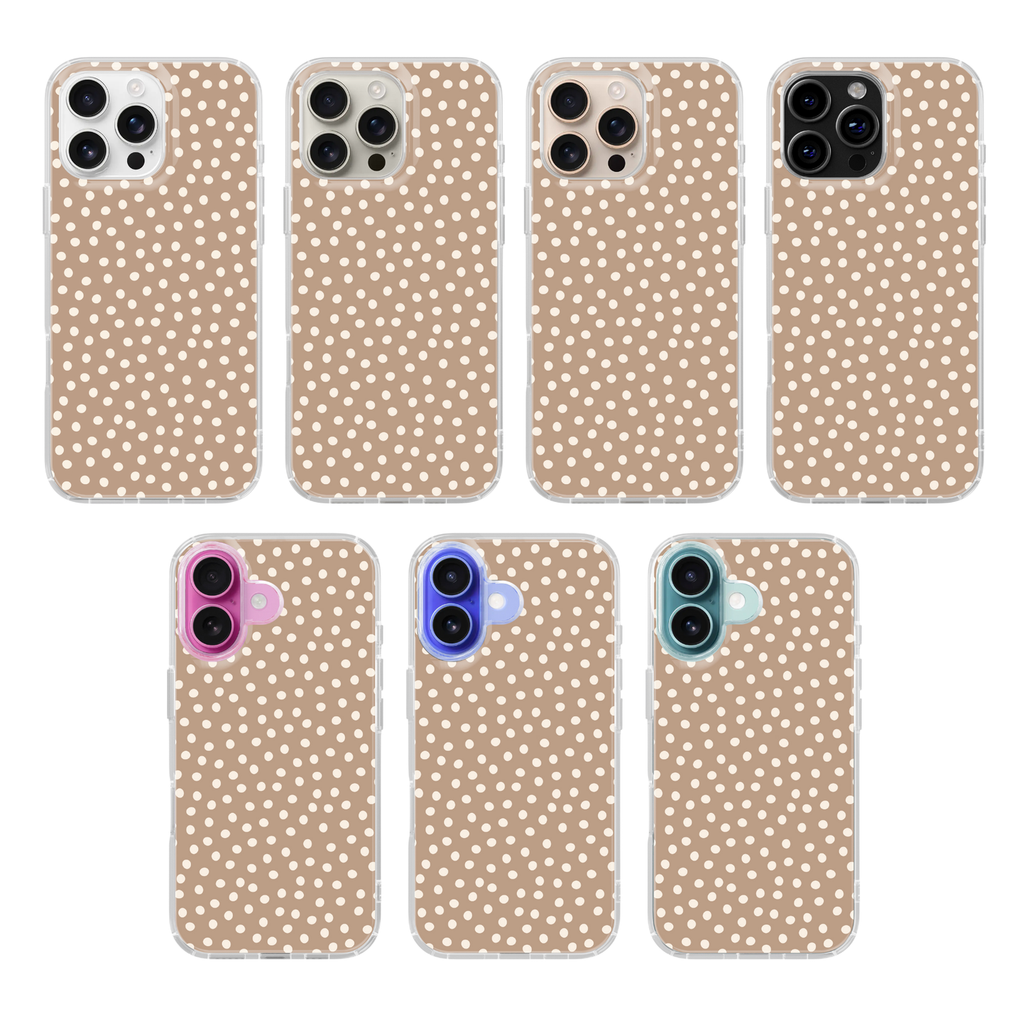 Chestnut Dots Clear Case Insert