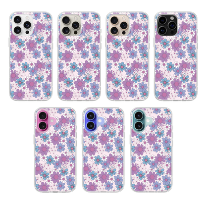 Blue & Purple Petal Perfect Clear Case Insert