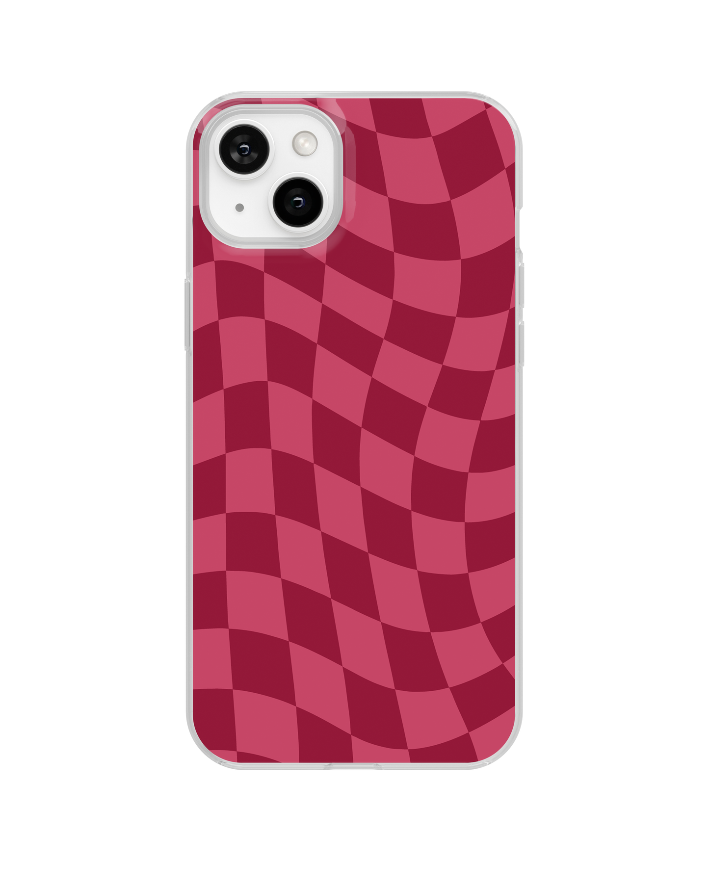 Black Cherry Wavy Checkers Clear Case Insert