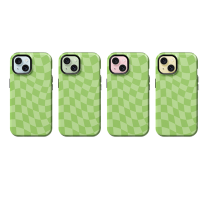 Katydid Wavy Checkers Phone Case