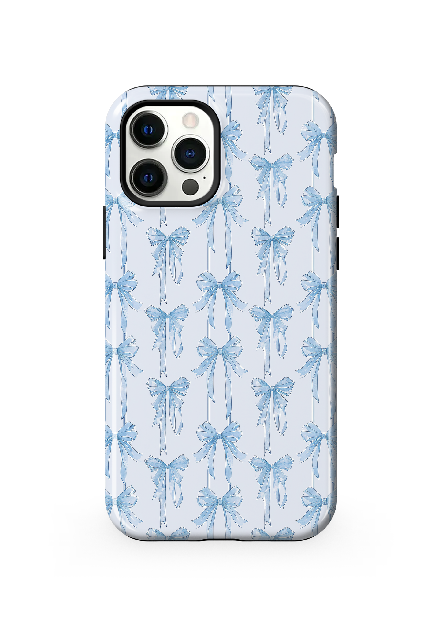 Blue Blushing Bows Phone Case