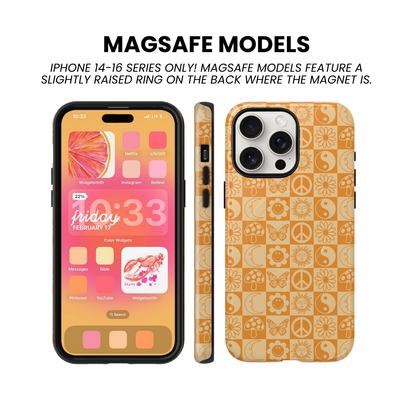 Orange Groovy Mosaic Phone Case