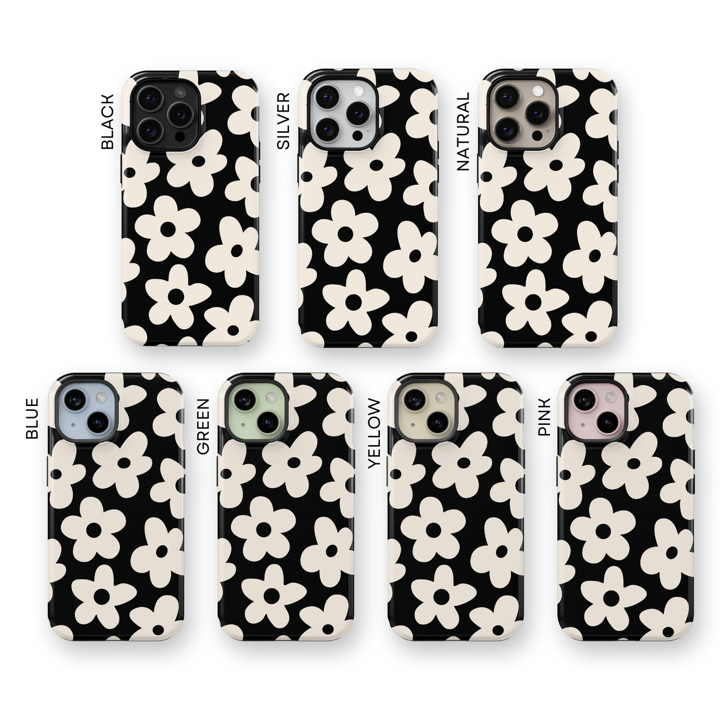 Onyx Big Blooms iPhone Case