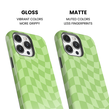 Katydid Wavy Checkers Phone Case