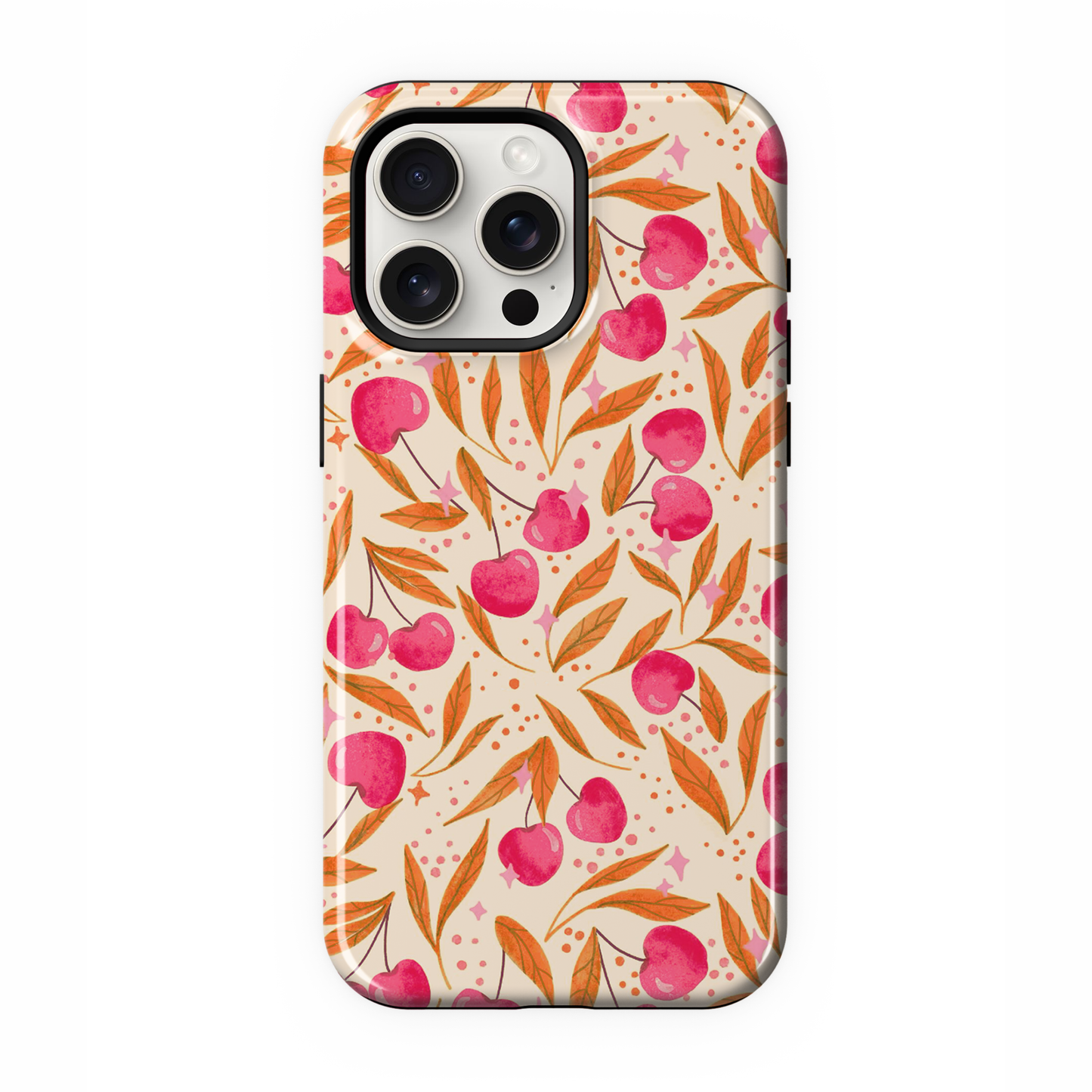 Persimmon Cherry Charm Phone Case