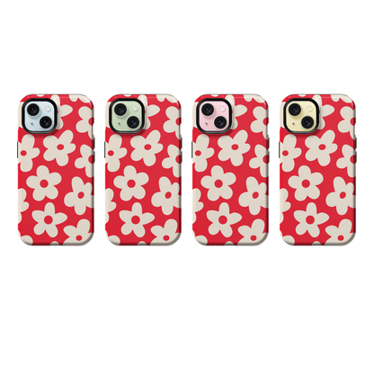 Vermillion Big Blooms Phone Case