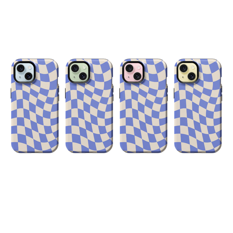 Bluebell Wavy Checkers II Phone Case