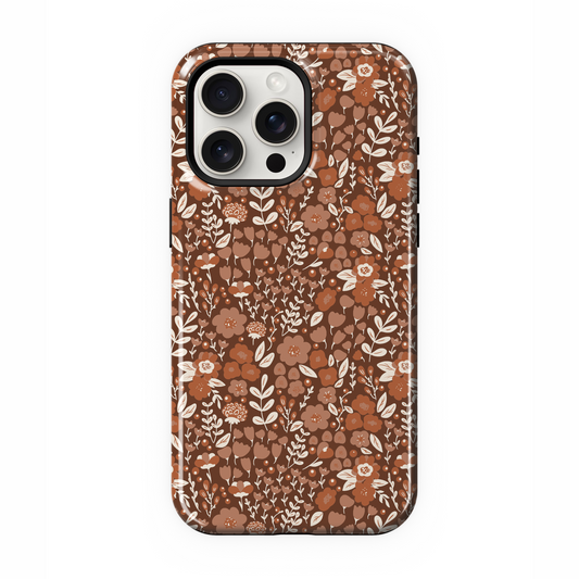 Ginger Snap (Dark) Pretty Petals iPhone Case