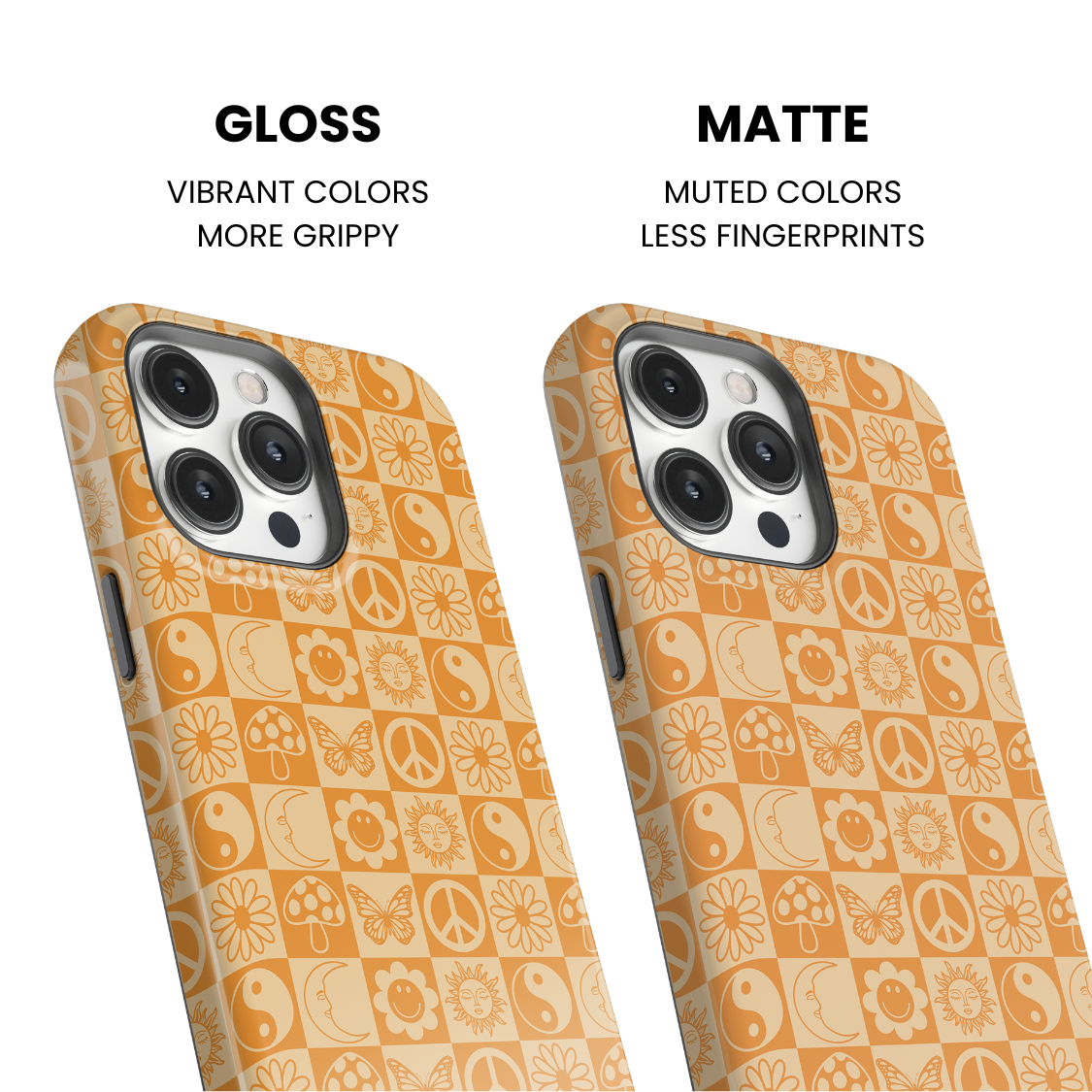 Orange Groovy Mosaic Phone Case