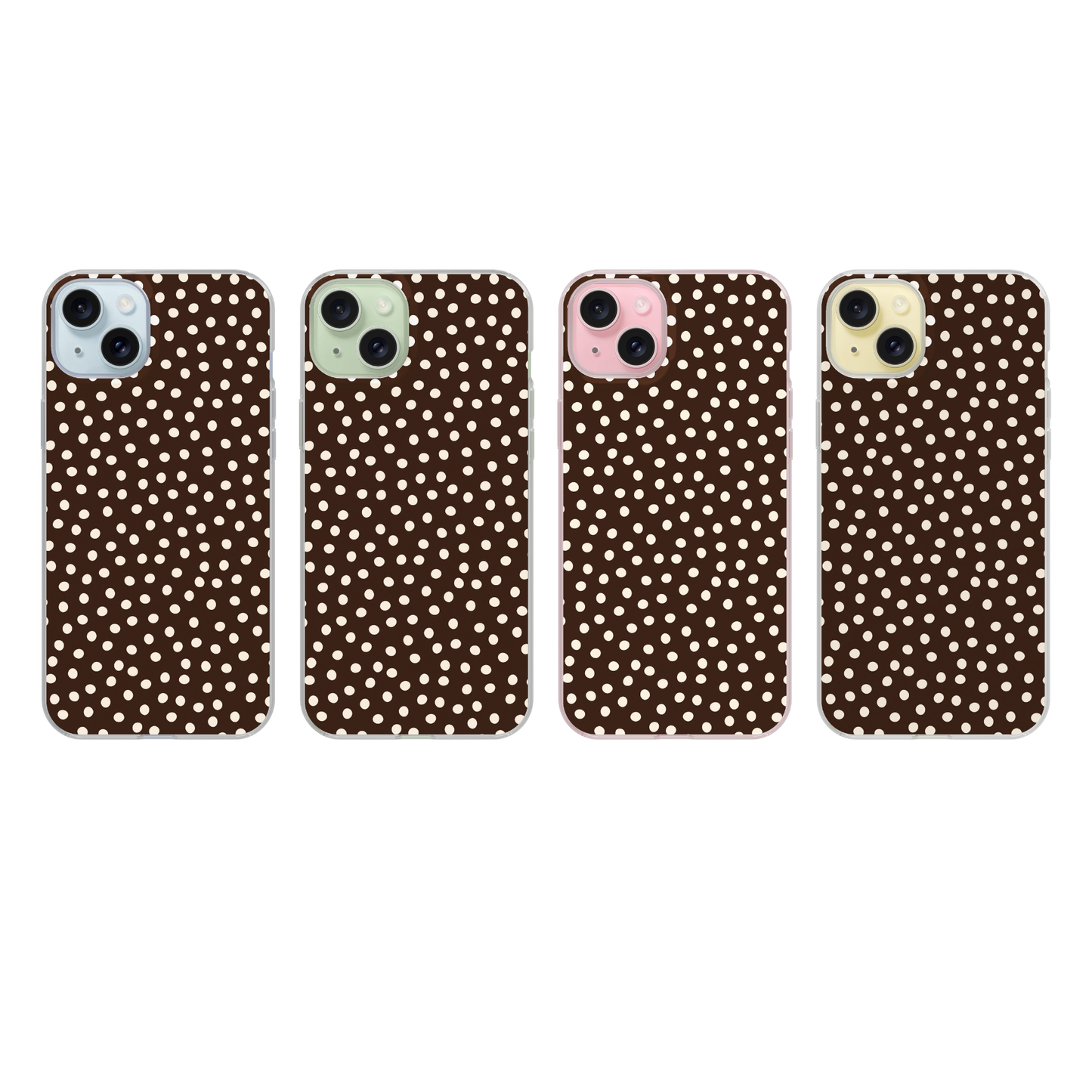 Espresso Dots Clear Case Insert