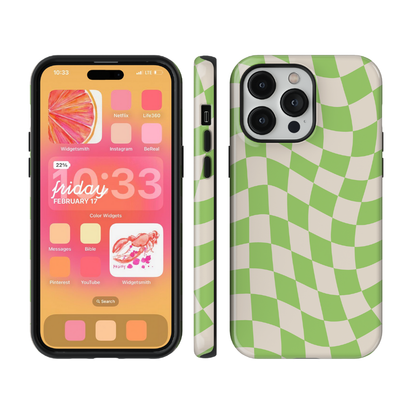 Katydid Wavy Checkers II Phone Case