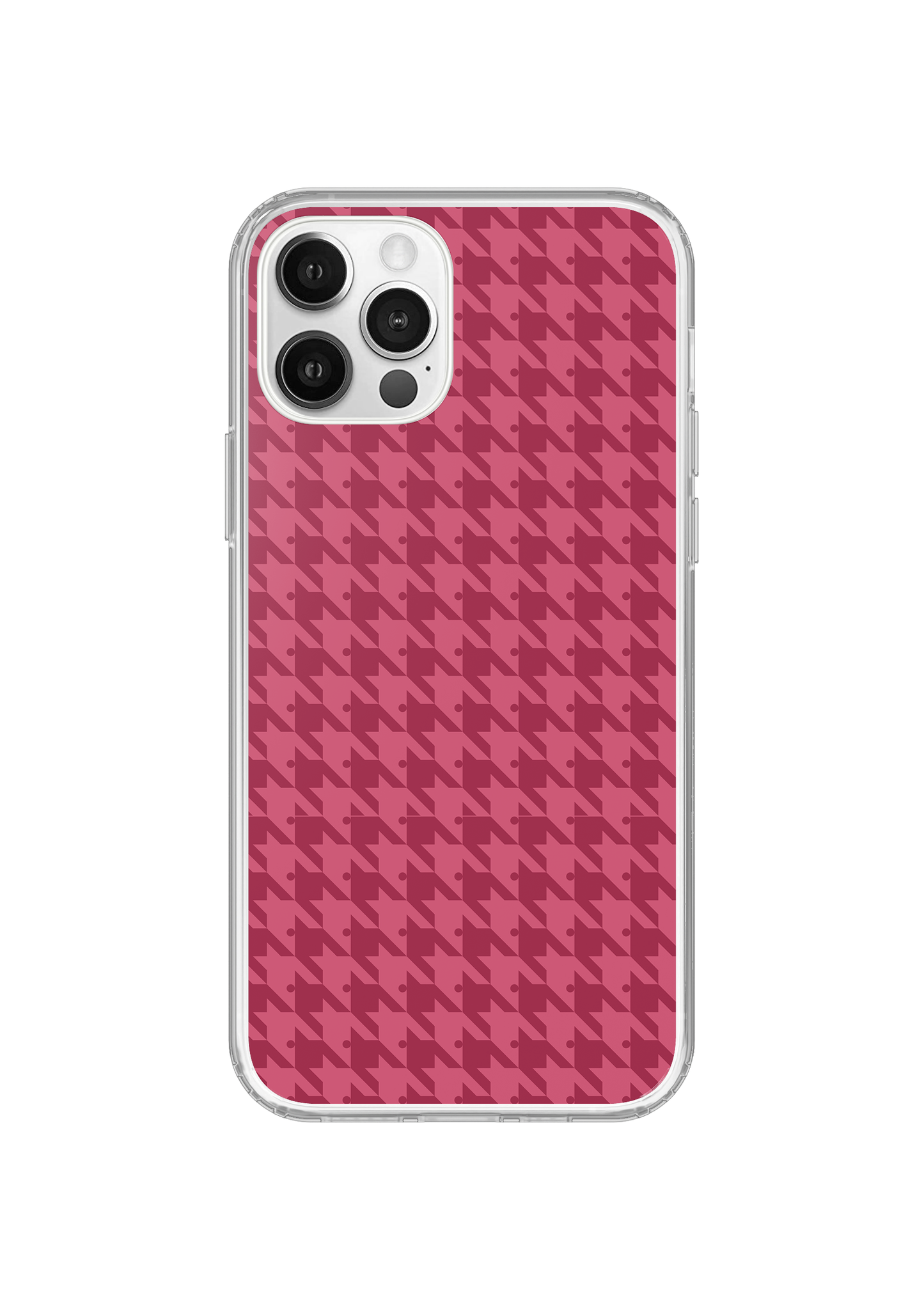 Black Cherry Houndstooth Clear Case Insert