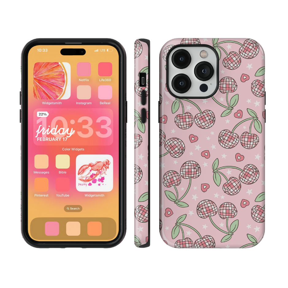 Pastel Disco Cherries Phone Case