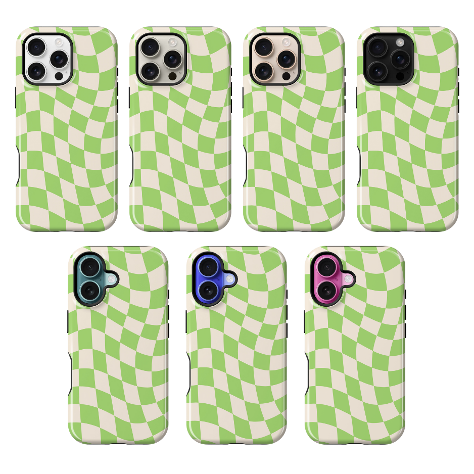 Katydid Wavy Checkers II Phone Case