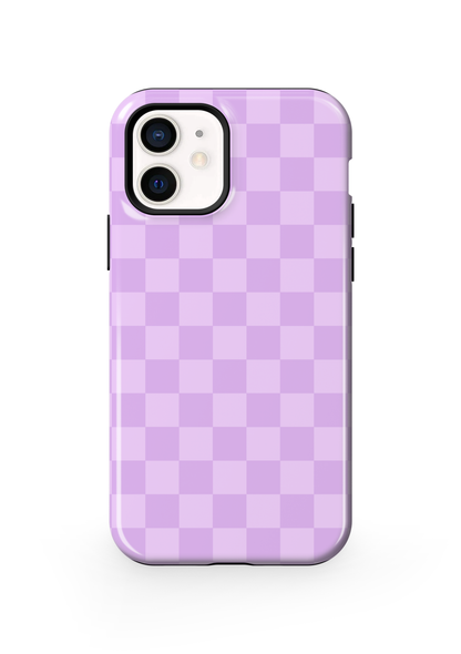 Lilac Checkers Phone Case