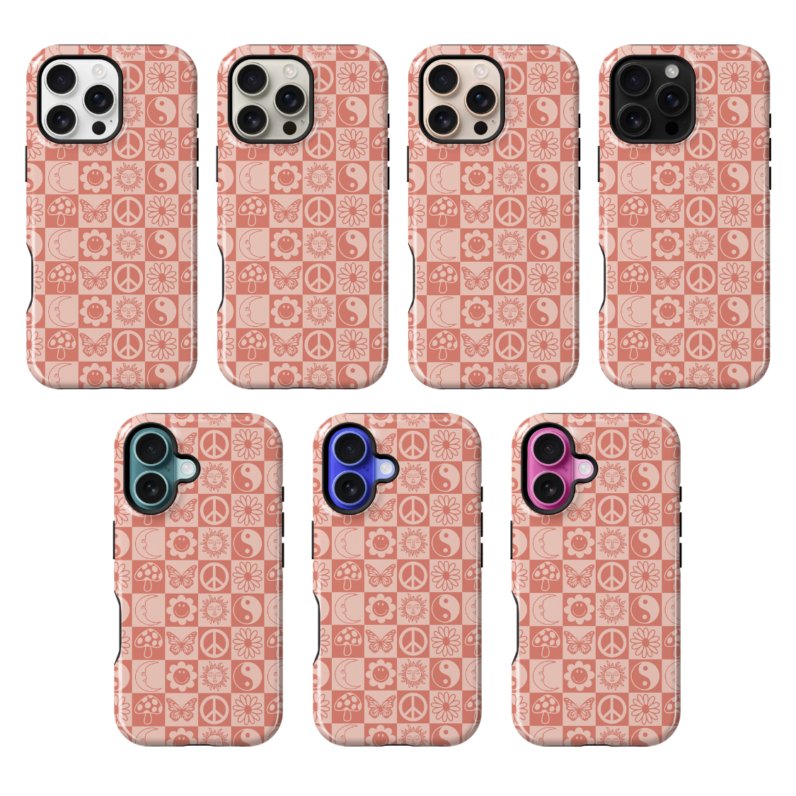 Pink Groovy Mosaic Phone Case